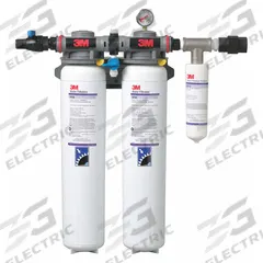 3M Water Filtration System: 0.2 micron, 10 gpm, NPT, 24 1/8 in Overall Ht, 108,000 gal (MPN 5624201). Key specifications — Brand: 3M; Reduces: Bacteria; Filter Media: Pleated Membrane.