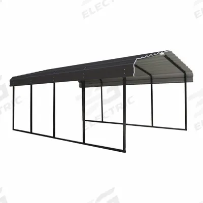 ARROW Carport: 20 ft Overall Lg, 12 ft Overall Wd, 7 ft Overall Ht, Powder Coated - Carports