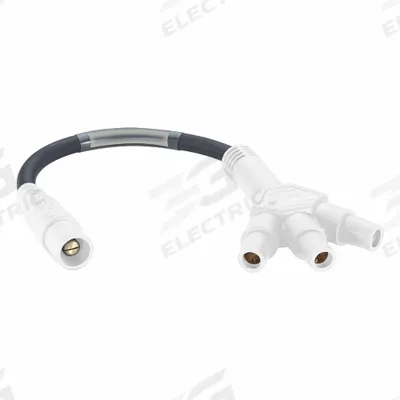 LEVITON 3-Fer with Cable: Male-Female-Female-Female, White, 600V AC, 400 A, Series 16 - 3-Fer Triple-Tap Tees with Cable Assemblies