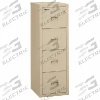 FIREKING Fire-Resistant Vertical File Cabinet: Parchment, 4 Drawers, 52 3/4 in Overall Ht (MPN 4R1822-CPA). Key specifications — attr988670: Powder Coated; attr988694: Steel; attr988691: Integrated; attr988652: FIREKING; attr988656: Parchment; attr988671: ETL 1/2-Hour Fire-Rated For Digital Media; UL Class 350 Rated for One Hour; attr988720: Handle.