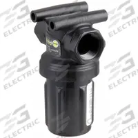 BANJO Inline Strainer: Polypropylene, 1/2 in, NPT, Mesh, 0.007 in Screen Size, 4 1/4 in Ht, 3 in Lg (MPN LSTM050-80). Key specifications — Screen Material: 316 Stainless Steel; Bowl Color: Black; Material: Polypropylene; Brand: BANJO; Seal Material: EPDM; Color: Yellow.