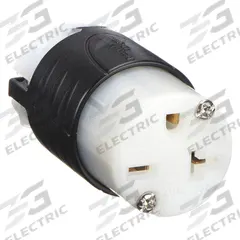 LEGRAND Straight Blade Connector: 6-20R, 250V AC, 20 A, 2 Pole, 3 Wire, Black (MPN PS5469XGCM)