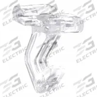 APPROVED VENDOR Under-Shelf Hook: Clip-In, 15 lb Wt Capacity, 1 Points per Hook, Clear, Plastic (MPN 1RCJ5). Key specifications — Color: Clear; Finish: Unfinished; Material: Plastic; Product Type: Under-Shelf Hook.