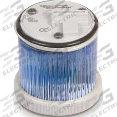 EDWARDS SIGNALING Tower Light Module: Flashing/Steady, 120V AC, Blue, 48 mm Overall Dia, 200 Class (MPN 248LEDMB120A). Key specifications — Brand: EDWARDS SIGNALING; Compatible with Series: 200 Class; Lens Color: Blue; Operating Voltage: 120V AC; Manufacturer Part Number: 248LEDMB120A.