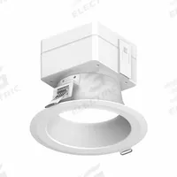 GE LAMPS Recessed Down Light Kit: 4 in Dia, 750 lm_1,100 lm_1,500 lm, 2700K/3000K/3500K/4000K/5000K (MPN LRXR41X9SW). Key specifications — attr1262090: White; attr1262072: 23W CFL/ 75W INC; attr1262081: Yes; attr1262085: 5000K; attr1262092: GE LAMPS; attr1262050: 120 to 277V AC.