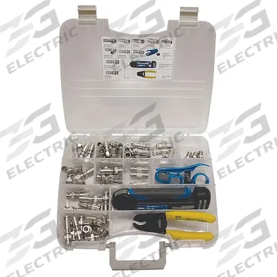 IDEAL Communications Tool Kit: 60 Total Pcs, Cutting Tools/Electrical and Telecom Tools - Communications Tool Sets