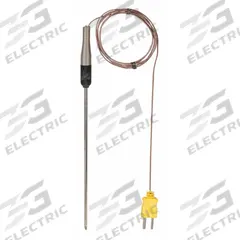 FLUKE Immersion Temperature Probe: -40°F to 500°F /-40°C to 260°C, ±1.1°C/±2°F, 6 in Probe Lg (MPN 80PK-9). Key specifications — Brand: FLUKE; Accuracy: ±1.1 °C; Handle Type: Straight.