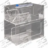 Lab Supplies Organizer: 6 1/2 in Overall Wd, 10 3/4 in Overall Ht, 11 in Overall Lg, PETG, Clear (MPN GBKIMTRIO). Key specifications — Material: PETG; Mounting Location: Benchtop; Color: Clear; Product Type: Glove Box; Total Holding Capacity: Box of Kimwipes; Brand: POLTEX.