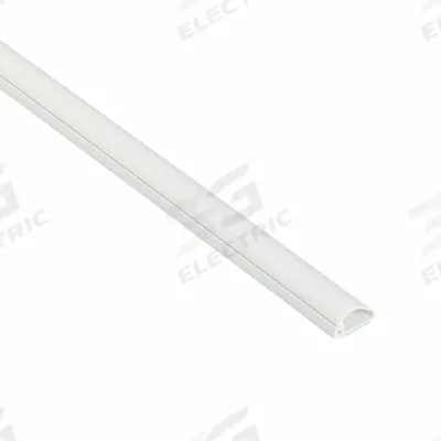 D-LINE Raceway: Micro, 5/8 in Wd, 5/16 in Ht, 79 in Lg, Plastic - Half- & Quarter-Round Cable Concealer Strips
