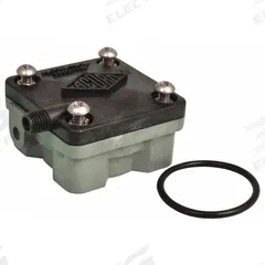 ACORN Reset Valve: Flood-Trol®, Noryl, 6 in Overall Wd, 1 in Overall Ht, Black (MPN 2563-100-002). Key specifications — Color: Black; Compatible Series: Flood-Trol®; Includes: Pilot Orifice Plate Spring; Product Type: Reset Valve; Brand: ACORN; Material: Noryl.