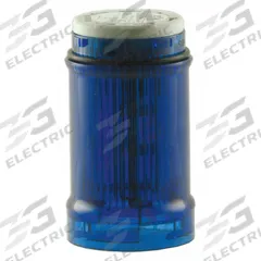 EATON Tower Light Module: Strobe, 24V AC/24V DC, Blue, 43 mm Overall Dia, 2 1/4 in Overall Ht, SL4 (MPN SL4-FL24-B). Key specifications — Brand: EATON; Compatible with Series: SL4; Lens Color: Blue; Operating Voltage: 24V AC; Manufacturer Part Number: SL4-FL24-B.