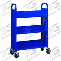 HIRSH Book Cart: 46 1/4 in Overall Ht, 30 3/4 in Overall Wd, 13 in Overall Dp, Single-Sided Sides (MPN 21790). Key specifications — attr1036848: Steel; attr1036852: (4) Lockable.