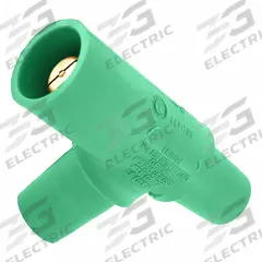 Tapping Tee: Female-Male-Female, Green, 600V AC, 400 A, Series 16 (MPN 16A22-UG). Key specifications — Brand: LEVITON; Gender Configuration: Female-Male-Female.