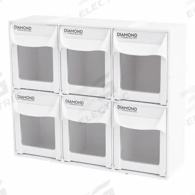 DIAMOND STORAGE SOLUTIONS Tip-Out Bin: 4 1/4 in x 11 7/8 in x 10 in, Wall, Stacking Capable - Tip-Out Bins