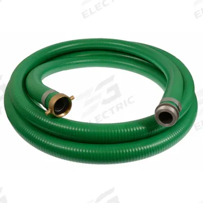 APPROVED VENDOR Suction and Discharge Hose: 6 in Hose Inside Dia., 45 psi, Green - PVC Water Suction & Discharge Hose Assemblies with Rigid PVC Helix Reinforcement