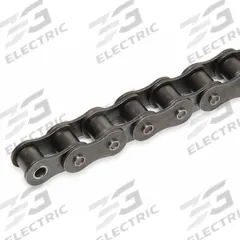 TSUBAKI Roller Chain: Steel, Single Strand, 12B, 3/4 in Pitch, 10 ft Overall Lg, Riveted Pin (MPN RS12BRB). Key specifications — Pin Construction: Riveted Pin; Brand: TSUBAKI.