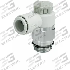 SMC Speed Control Valve: Elbow Fitting, Screw, 1/4 in/1/8 in Valve Body Size, 6 mm Threaded (MPN AS2201FG-01-06SA). Key specifications — attr947203: Stainless Steel; attr947205: SMC.