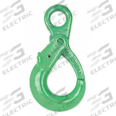 CAMPBELL Self-Locking Hook: 4,300 lb Working Load Limit, 100 Hook Grade, Alloy Steel, Eye, Painted (MPN 5648495). Key specifications — Color: Green; Brand: CAMPBELL; Visual Indicator Markings: None.