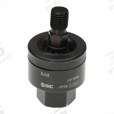 SMC Floating Joint: SMC NJ Series, NJ06, 3/8-24 Thread Size, 1 11/50 in Overall Wd - Pneumatic Actuator Floating Joints