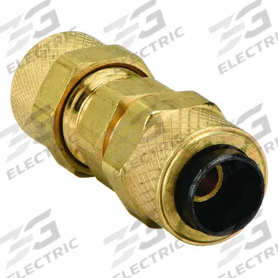 PARKER Compression Fitting Union: 1/2 in OD x 1/2 in OD Fitting Size, Brass - Creep-Resistant Self-Aligning Brass Compression Fittings