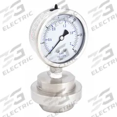 KODIAK Pressure Gauge with Diaphragm Seal: 0 psi to 30 psi, KC301/DSM35LP, 2 1/2 in Dial, Bottom, 4X (MPN KC301L2530/DSM3511LP). Key specifications — Brand: KODIAK; Gauge Case Liquid: Glycerin; Seal Fill Liquid: Mineral Oil; Gauge Case Material: 304 Stainless Steel; Seal Lower Housing Material: 316 Stainless Steel; Accuracy: ±1.60%; Gauge Wetted Parts: Stainless Steel.