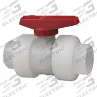CHEMTROL Manual Two-Way Ball Valve: 3/4 in, Polypropylene, Straight, Socket x Socket, Three-Piece (MPN MN913A8). Key specifications — Brand: CHEMTROL; Handle: Tee.