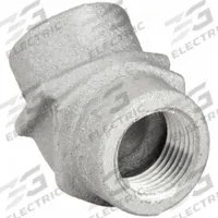Elbow, 45 Degrees: Aluminum, Plain, 3/4 in Trade Size, Female to Female, NPT (MPN ELF45-75-A). Key specifications — Ends - Hazardous Fittings: 3/4 in FNPT x 3/4 in FNPT; Material: Aluminum; Finish: Plain; Brand: APPLETON ELECTRIC.