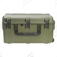 SKB Protective Case: 21 in x 30 in x 18 in Inside, No Foam, Green, 2 Wheels, 29 lb Wt, IP67, Latches (MPN 3I-3021-18ME). Key specifications — Handle Style: Folding; Brand: SKB; Case Closure Type: Latches.
