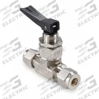 HAM-LET Manual Two-Way Ball Valve: 1/4 in Pipe Size, Brass, Let-Lok x Let-Lok, Straight Valve Body (MPN H-1200-B-L-1/4). Key specifications — Brand: HAM-LET; Handle Type: Lever.
