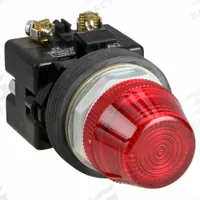 EATON Pilot Light: 30 mm Panel Mounting Size, Red, LED, 24 V AC/DC Max Volt Rating (Supply) (MPN HT8HFRF3). Key specifications — Series: HT800; Brand: EATON; Includes Push-To-Test: No Push-To-Test Included.