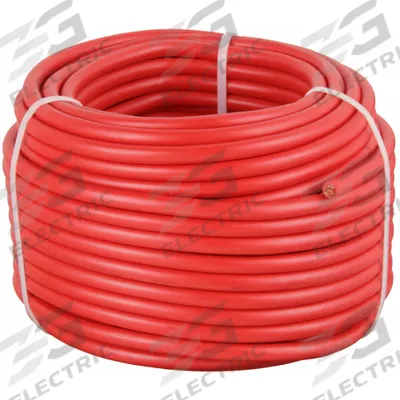 WESTWARD Battery Jumper Cable: 6 ga, 100 ft Cable Lg, Red - Cut to Length Jumper Cables