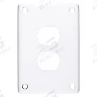 HUBBELL Wall Plate: Duplex Outlet, 1 Gang, White, Std Size (MPN SWP8). Key specifications — Brand: HUBBELL; Material: Steel.