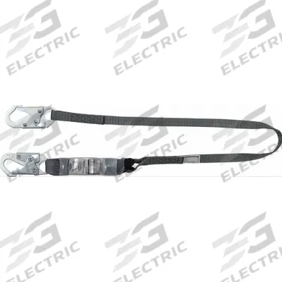 MSA Shock-Absorbing Lanyard: Shock Pack, Steel Snap Hook, Steel Snap Hook, 310 lb Capacity - General Fall Protection Shock-Absorbing Lanyards