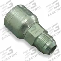 WEATHERHEAD Hydraulic Crimp Fitting: Steel x Steel, Straight, -4 For Hose Dash Size, JIC x Crimp (MPN 04Z-504). Key specifications — Fitting Gender: Male x Genderless; Fitting Connection Type: JIC x Crimp; Thread Size: 7/16"-20; For Hose Dash Size: -4; Brand: WEATHERHEAD.