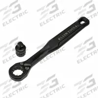 KLEIN TOOLS Hand Ratchet Set: Round, Reversible, 5 3/4 in Overall Lg, 5° Min Arc Swing, Knect (MPN 65301ADP). Key specifications — attr1205598: Reversible; attr1205605: Quick-Release Not Included; attr1228094: Knect; attr1205607: Round; attr1205624: KLEIN TOOLS.