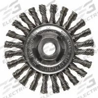 WEILER Wire Wheel Brush: Steel Cable Twist, 4" Dia x 1/4" Wd, 5/8"-11 Arbor, 0.02" Fill (MPN 13266V). Key specifications — Brand: WEILER.