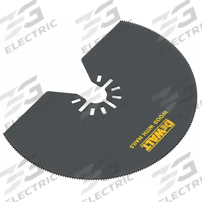 DEWALT Oscillating Tool Blade: 4 in Blade Wd, 2 7/8 in Overall Lg, Long Cutting - Open-Back Universal OIS Mounted Blades