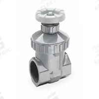 SPEARS Gate Valve: 1 1/4 in, PVC, Non-Rising, Socket x Socket, 200 psi CWP, Wheel, Solid Wedge (MPN 2032-012). Key specifications — Wedge Material: Polypropylene; Brand: SPEARS; Bonnet Material: PVC.