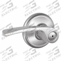 SCHLAGE Door Lockset: Privacy Lever Locksets, Chrome, ADA Compliant (MPN F40 MER 626). Key specifications — Ligature Resistance: Not Ligature-Resistant; Brand: SCHLAGE; Lockset Function ANSI Code: F76; Visual Indicator Message: No Message; Lockset Style: Merano; ADA Compliant: Yes; Finish: Satin Chromium-Plated : Brass.