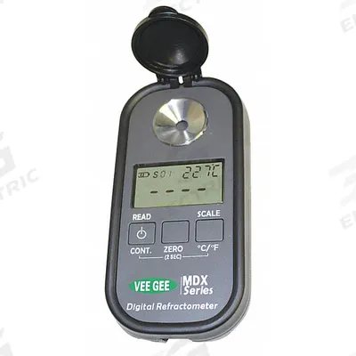 VEE GEE Refractometer: Auto, Digital, 4 7/8 in Overall Dp - Digital Handheld Refractometers
