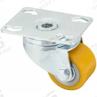 APPROVED VENDOR Plate Caster: Swivel, No Brake, Polyurethane, 2 in Wheel Dia, 1 5/16 in Wheel Wd (MPN LKPA-VSTH 50K). Key specifications — Wheel Bearing Type: Ball; Wheel/Tread Color: Yellow; Brand: APPROVED VENDOR; Caster Type: Swivel.