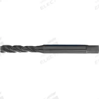 CLEVELAND Spiral Flute Tap: #12-24 UNC, 2B, 3 Flute, Semi-Bottoming Chamfer, Black Oxide Cobalt (MPN C89312)
