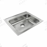 JUST MANUFACTURING Bowl Drop-In Sink: 22 in Overall Lg, 19 1/2 in Overall Wd, 6 in Bowl Dp, 1 Bowls (MPN SLNADA1921A604-J). Key specifications — Brand: JUST MANUFACTURING; Color Family: Silver/Gray.