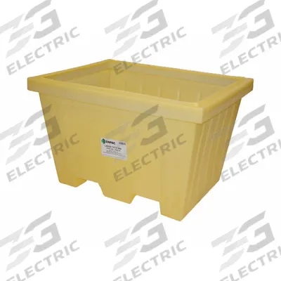 ENPAC Storage Tote: 16.58 cu ft, 44 1/2 in x 35 in x 30 3/8 in, Lid Not Included - Non-Collapsible Plastic Bulk Containers