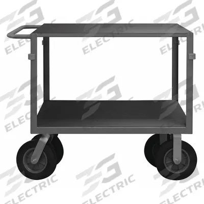 APPROVED VENDOR Metal Shelf Cart: 1,000 lb, 67 in L x 31 in W x 39 in H Overall Dim - Instrument Carts with Flush Metal Shelves