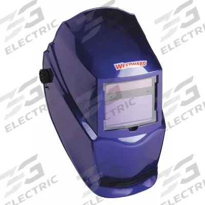 WESTWARD Welding Helmet: Auto-Darkening, 2 Arc Sensors, Blue, W10, 3.82 in x 1.85 in - Auto-Darkening Welding Helmets - Solid Color