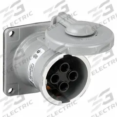 HUBBELL Pin and Sleeve Receptacle: Black, 250V AC, Single Phase, 60 A, 2 Pole, 3 Wire (MPN HBL560RS1W). Key specifications — Brand: HUBBELL.