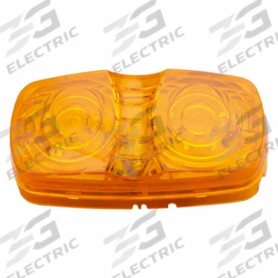 GROTE Clearance Marker Lamp: Clearance Light, LED, Rectangular, Amber, Bracket - Clearance Lights