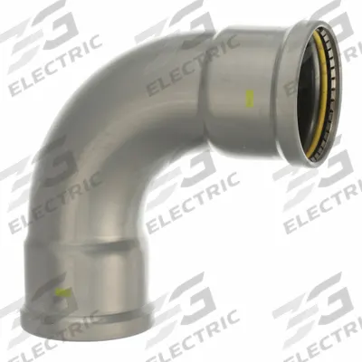 VIEGA MEGAPRESS Crimp Elbow Fitting: 4 in Pipe x 4 in Pipe Size, Press-fit x Press-fit - Gas Steel Press Pipe Fittings