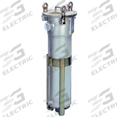 PARKER Water Filter Housing: 2 in, NPT, 53 1/8 in Overall Ht, 12 1/4 in Overall Dia, Silver, 90 gpm (MPN 4LFE6-3-2). Key specifications — Housing Material: 304L Stainless Steel; Housing Color: Silver; Brand: PARKER.